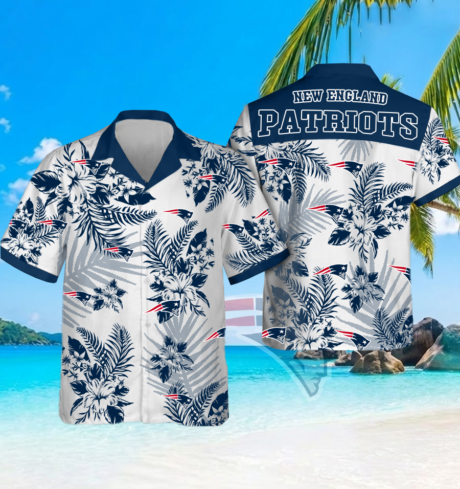 NFL x NE Beach Hawaiian Shirt HLP 60426 HLPHUONG