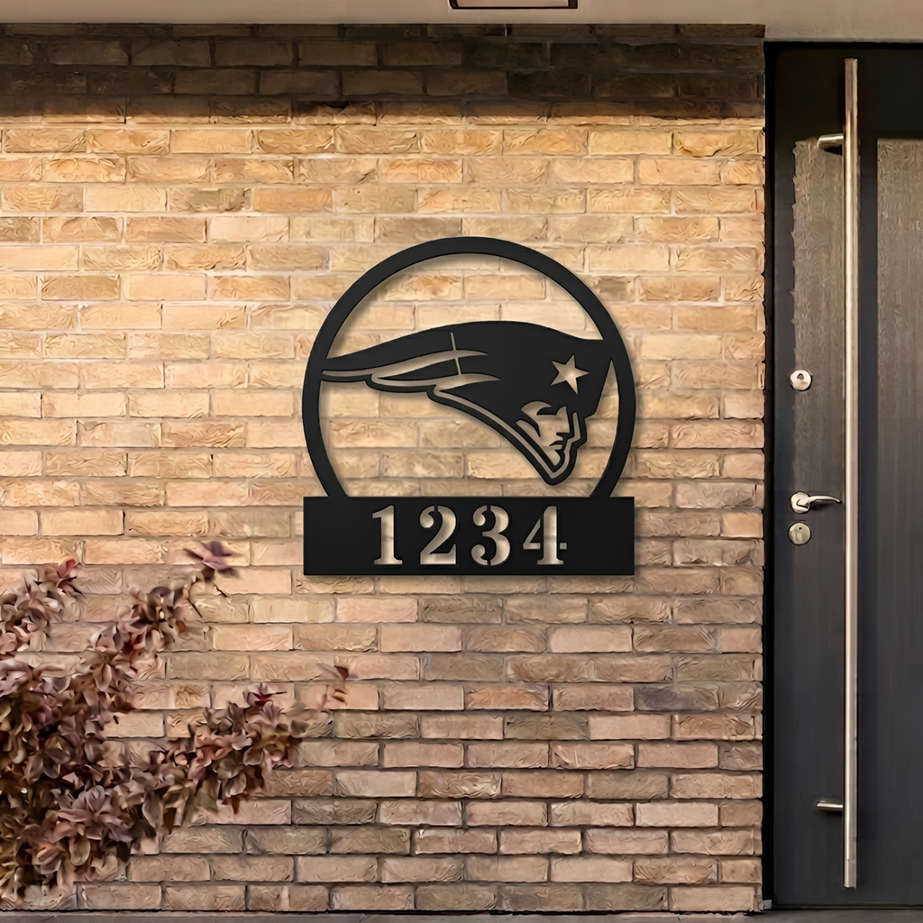 NFL x NE Custom Address Metal Sign HLP 40526 HLPHUONG