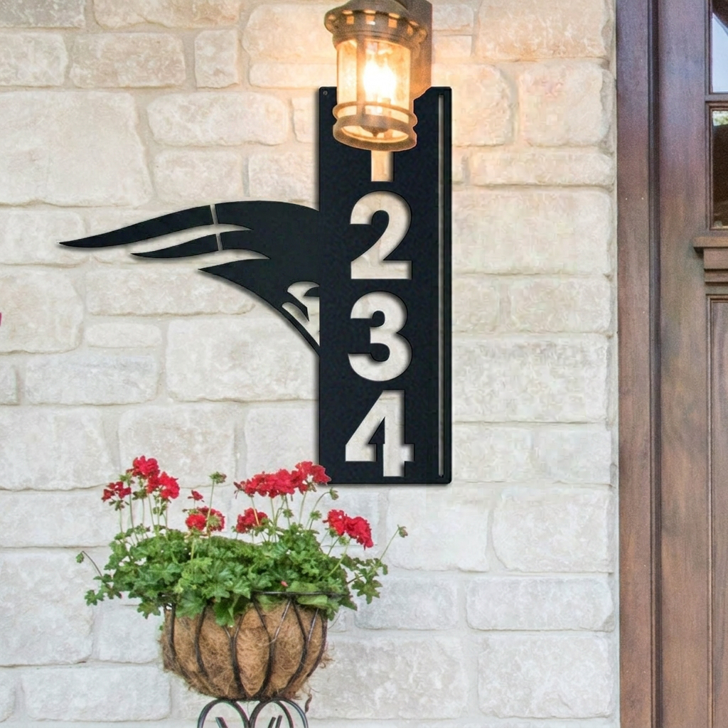 NFL x NE Custom Address Metal Sign HLP 40526 LBN