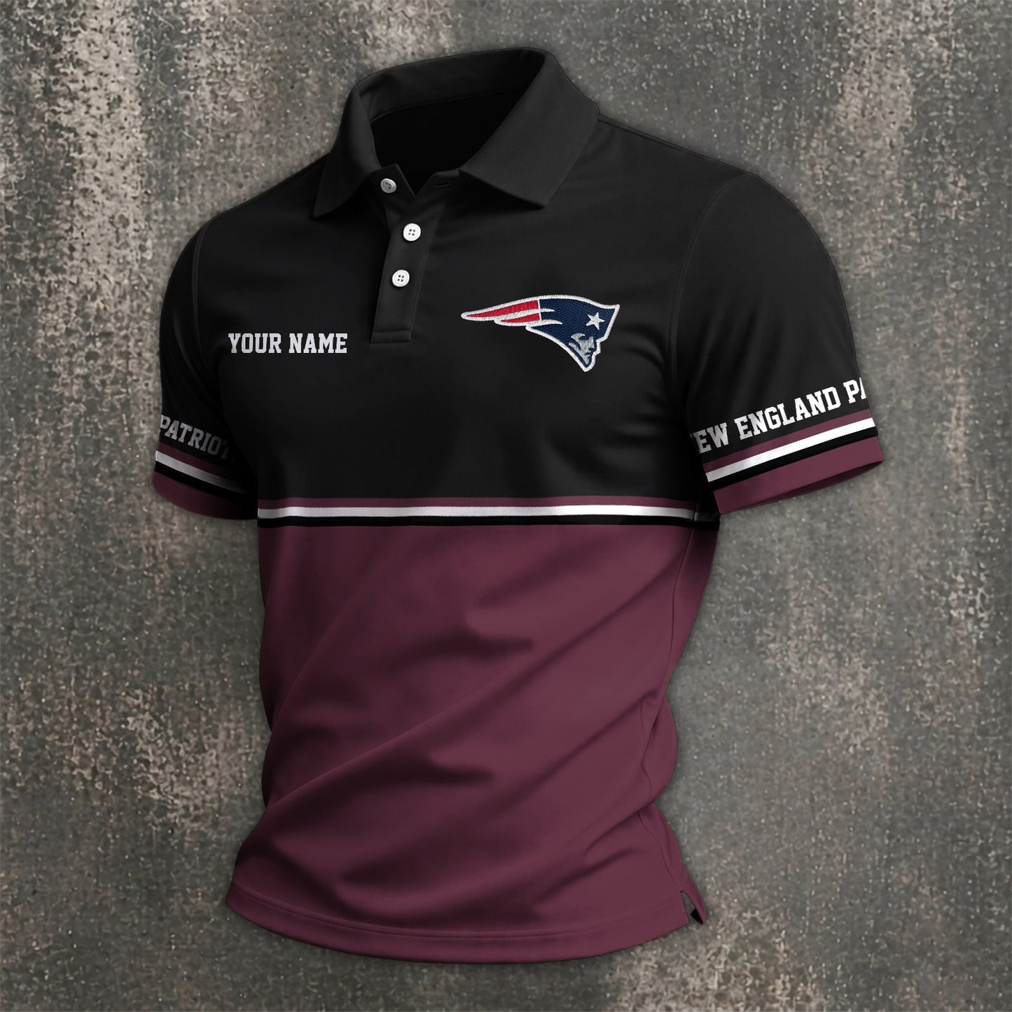 NFL x NE Custom Name Premium Polo Shirt HLP 040526 HLPHUONG