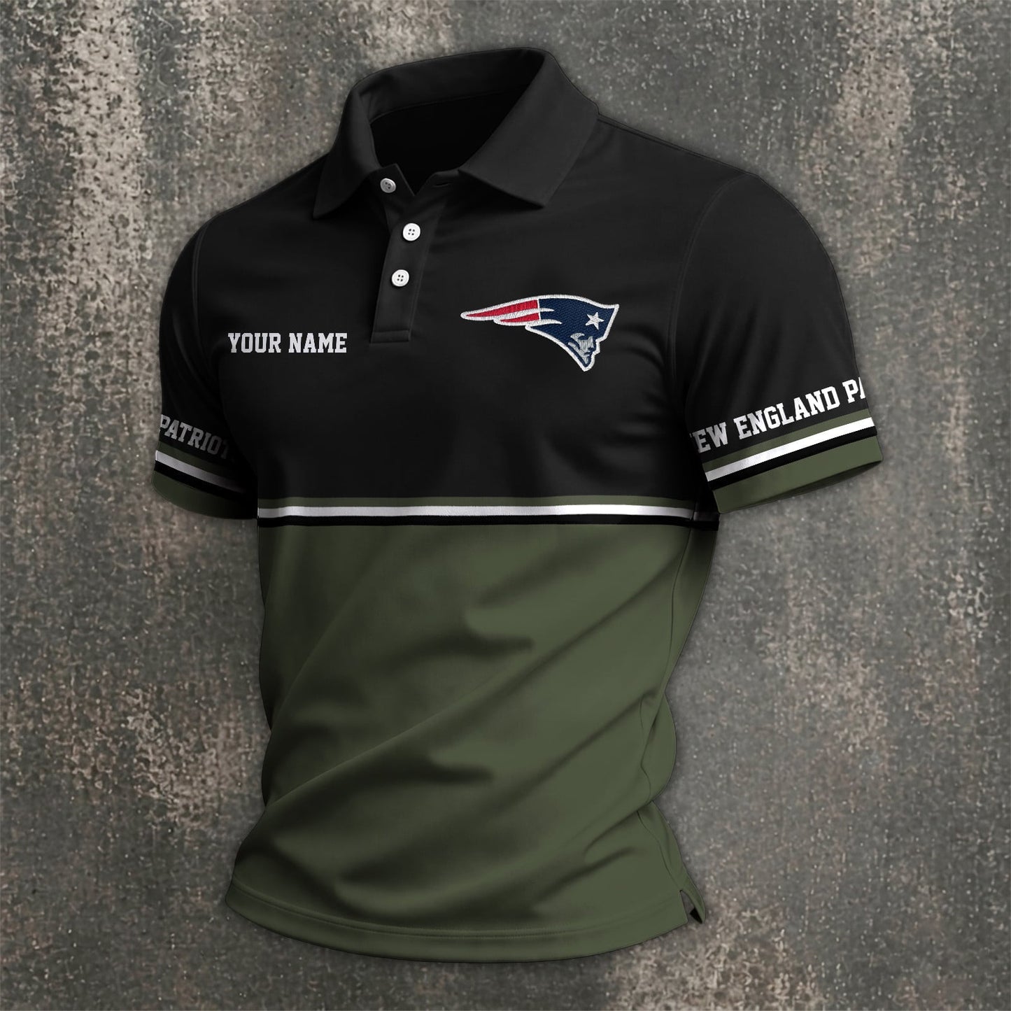 NFL x NE Custom Name Premium Polo Shirt HLP 040526 HLPHUONG
