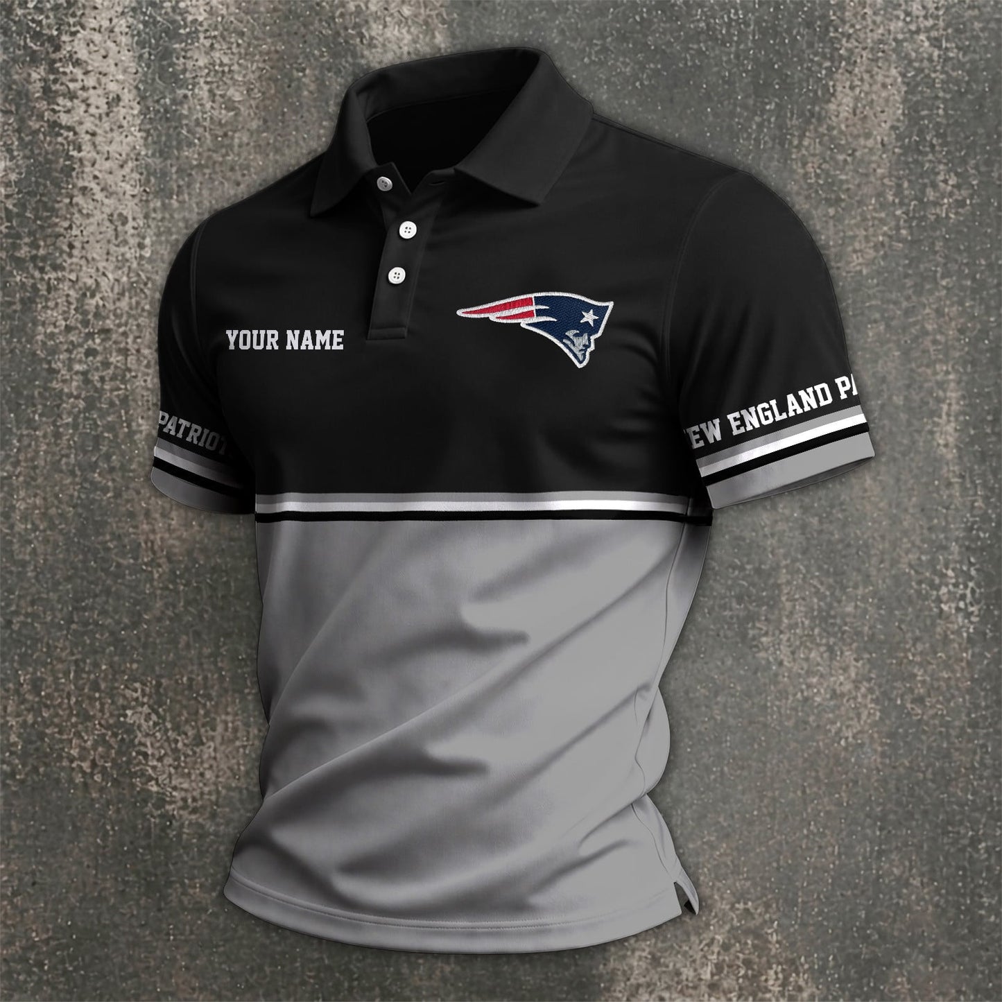 NFL x NE Custom Name Premium Polo Shirt HLP 040526 HLPHUONG