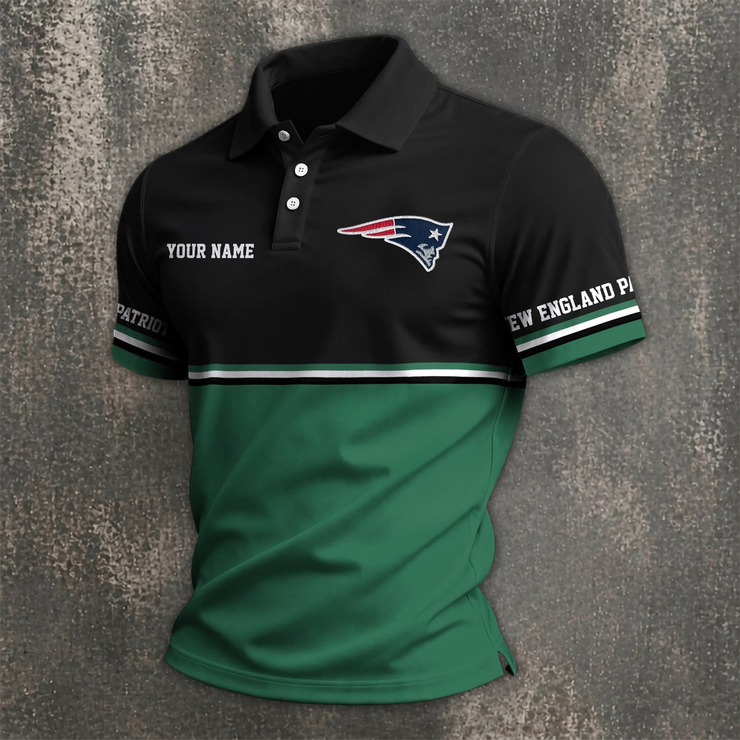 NFL x NE Custom Name Premium Polo Shirt HLP 040526 HLPHUONG