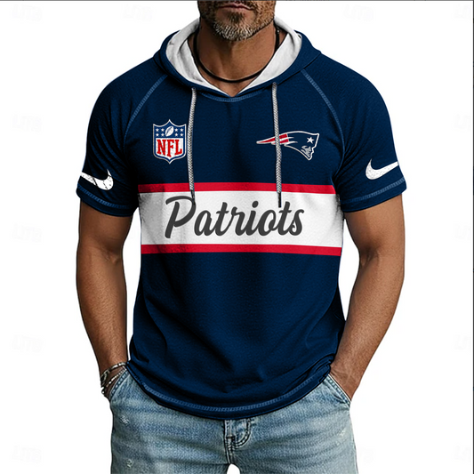 NFL x NE Sport Hooded Short Sleeve Shirt HLP 20426 HLPHUONG
