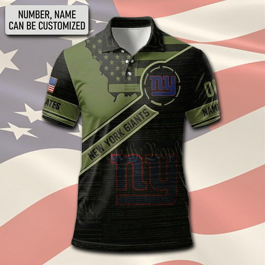 NFL x NYG Army Custom Premium Polo Shirt HLP 310326 LBN