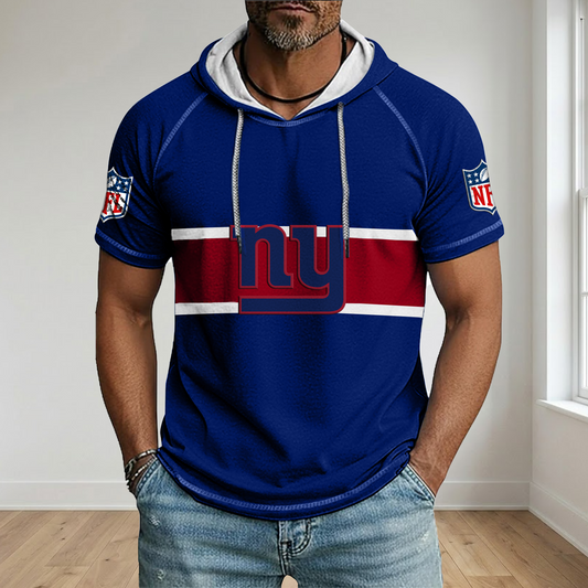 NFL x NYG Best Dad Hooded Short Sleeve Shirt HLP 230426 HLPHUONG