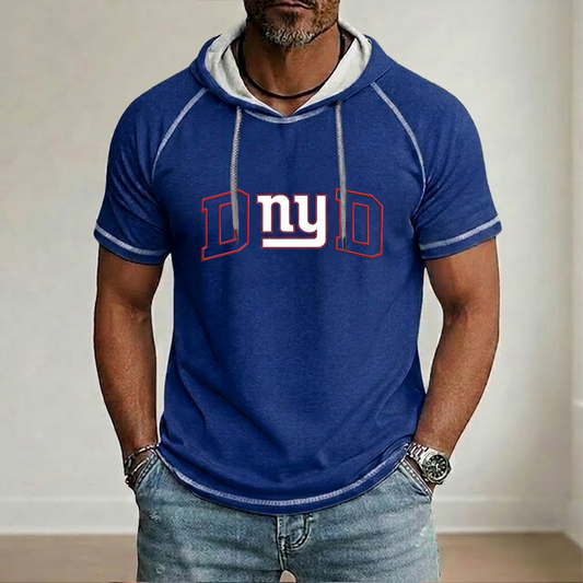 NFL x NYG Dad Hooded Short Sleeve Shirt HLP 280426 LBN