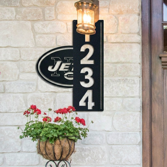 NFL x NYJ Custom Address Metal Sign HLP 40526 LBN