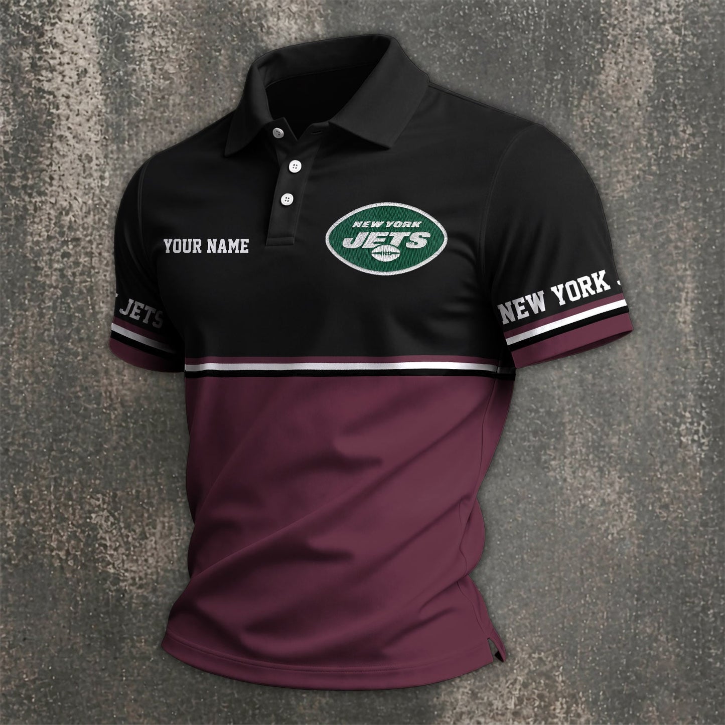 NFL x NYJ Custom Name Premium Polo Shirt HLP 040526 HLPHUONG