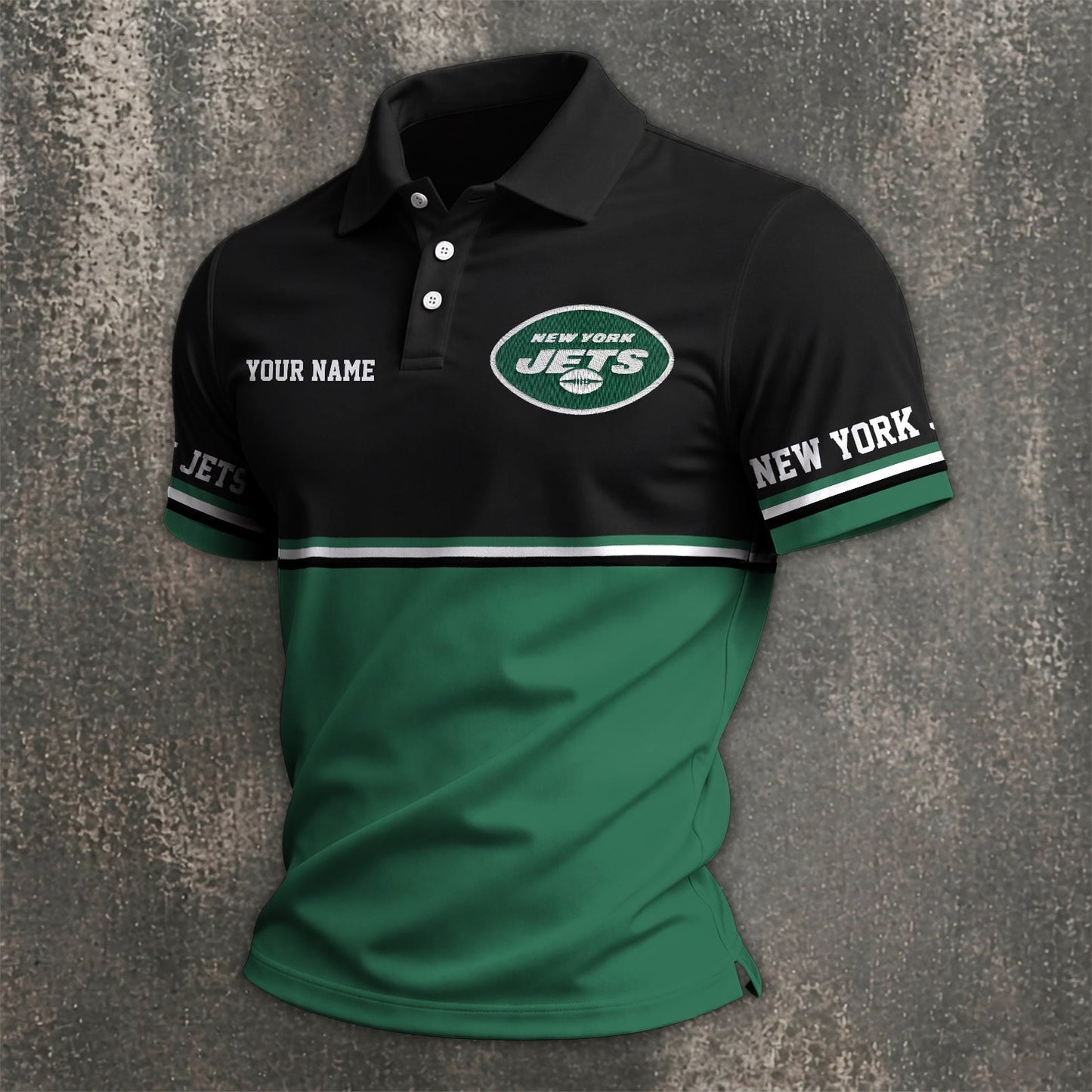NFL x NYJ Custom Name Premium Polo Shirt HLP 040526 HLPHUONG