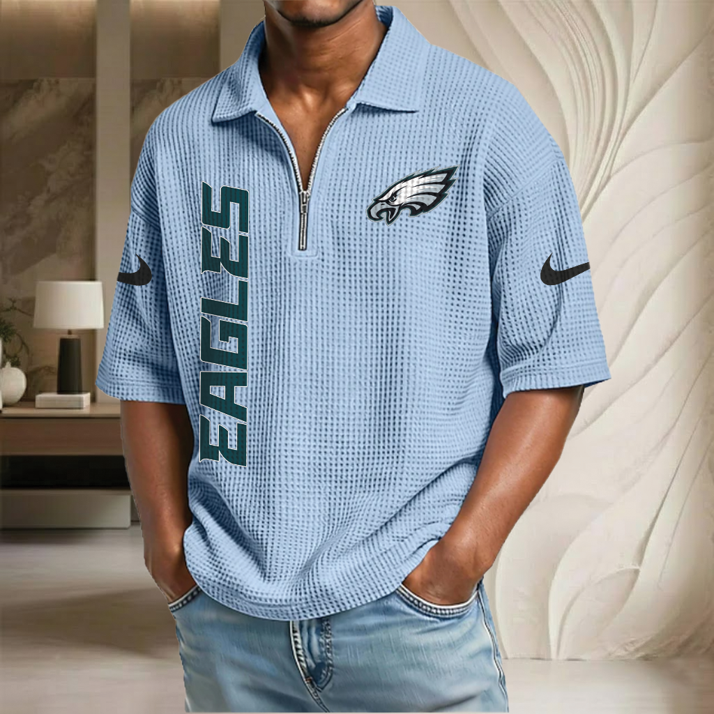 NFL x PE Waffle Half-Zip Polo Shirt HLP 070326 HLPHUONG
