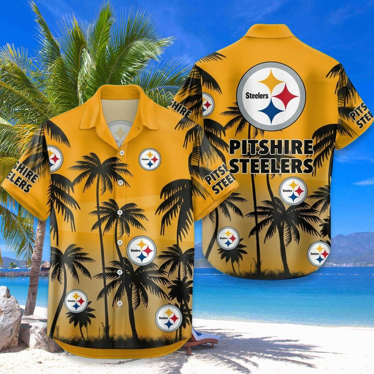 NFL x PIT Coconut Hawaiian Shirt HLP 20426 LBN