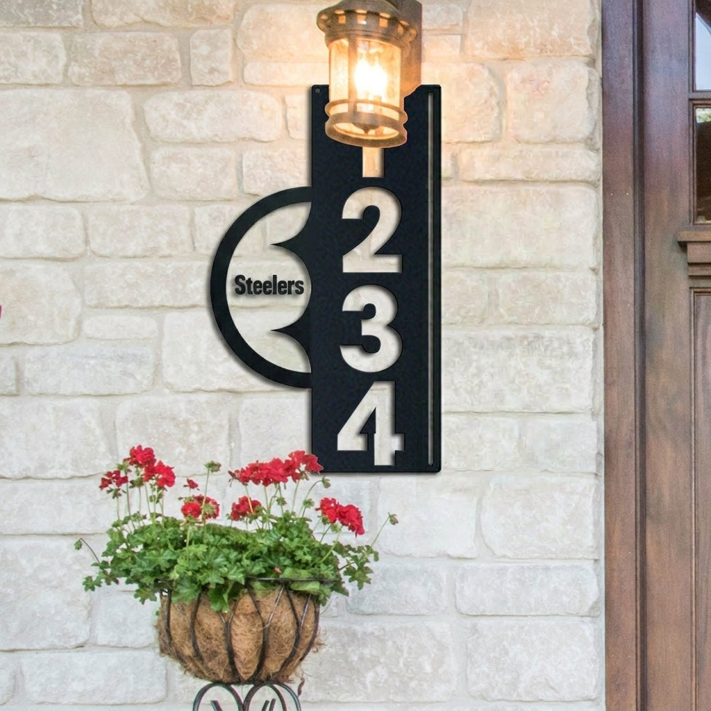 NFL x PIT Custom Address Metal Sign HLP 40526 LBN