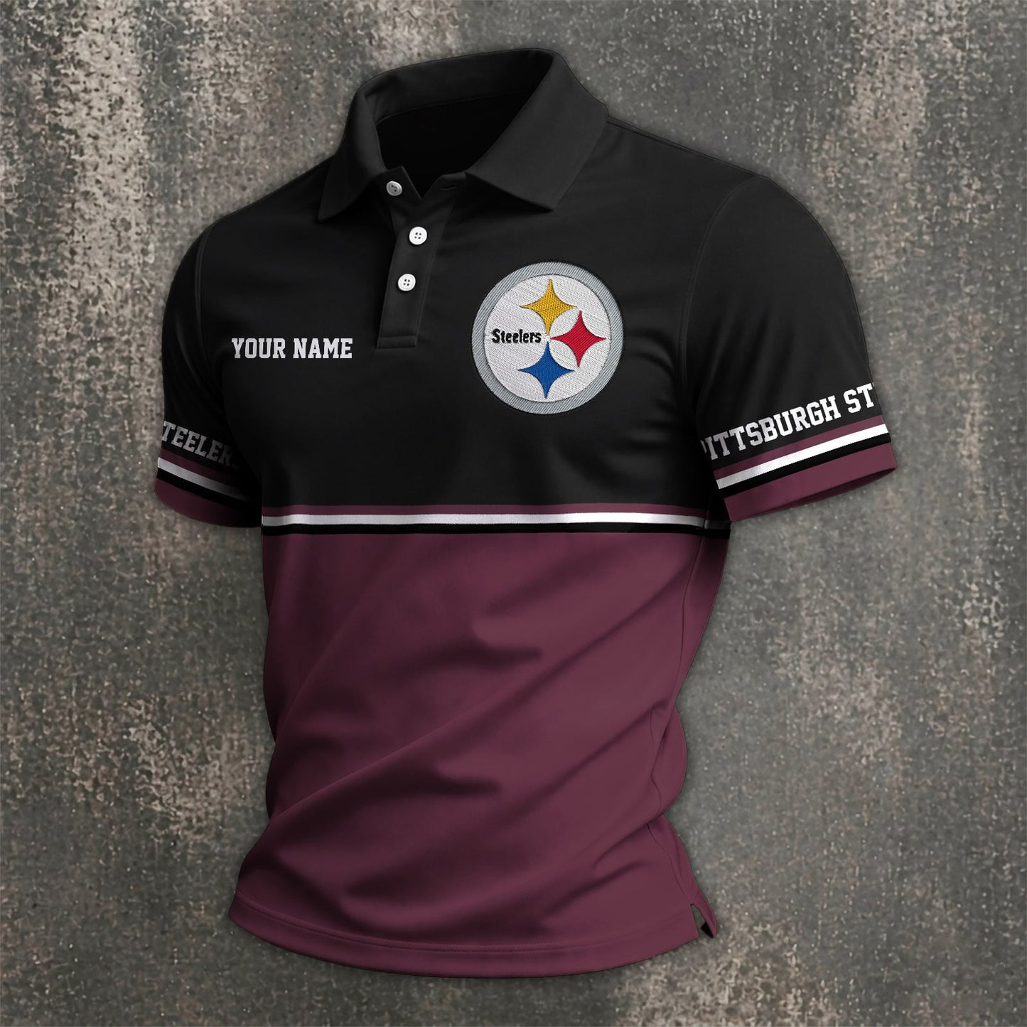 NFL x PIT Custom Name Premium Polo Shirt HLP 040526 HLPHUONG