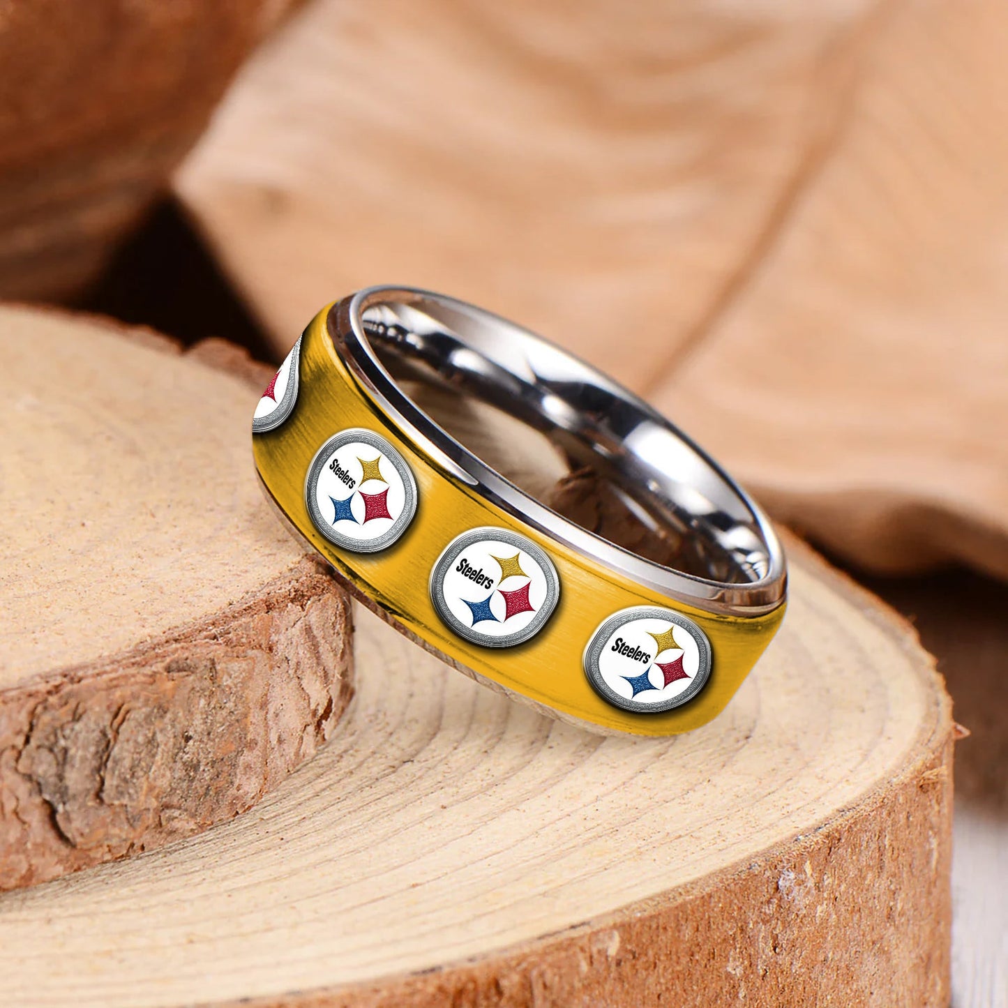 NFL x PIT Silver Tungsten Ring HLP 040526 LBN