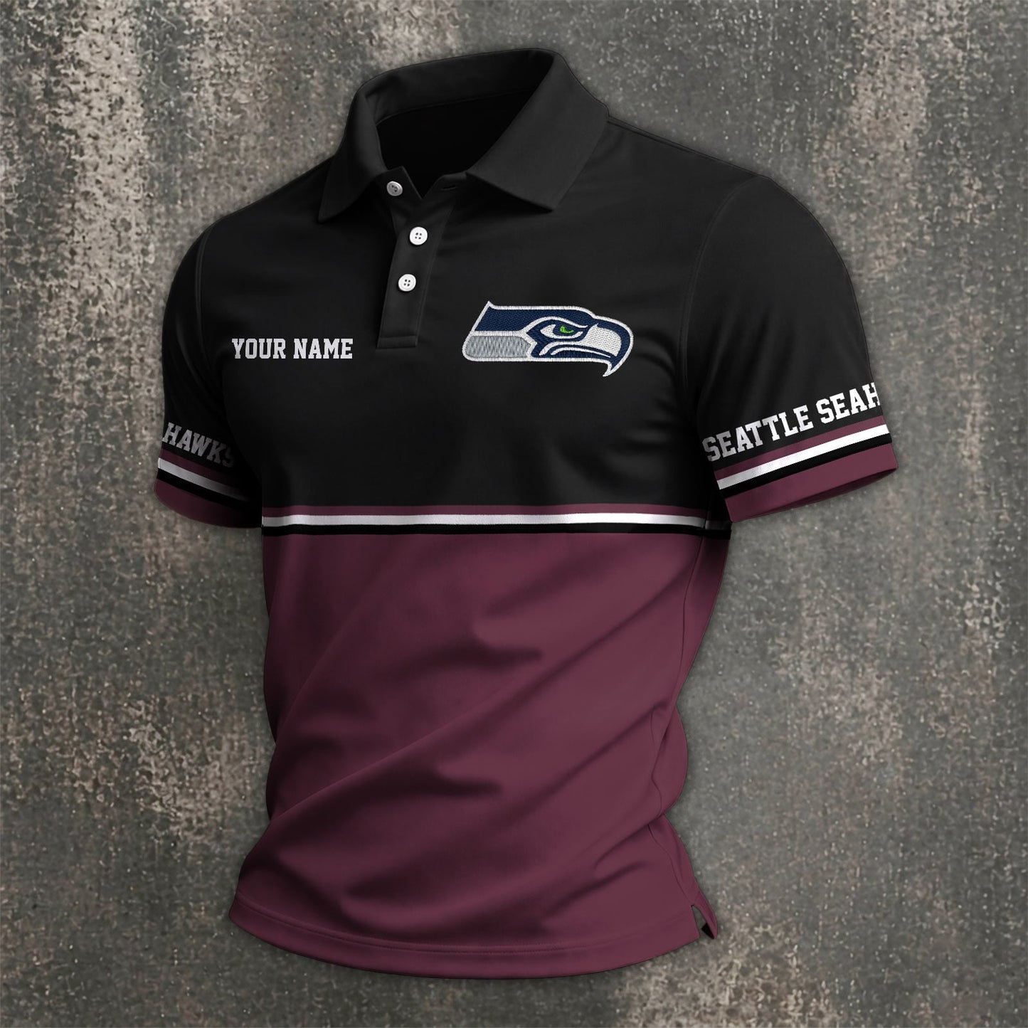 NFL x SEA Custom Name Premium Polo Shirt HLP 040526 HLPHUONG