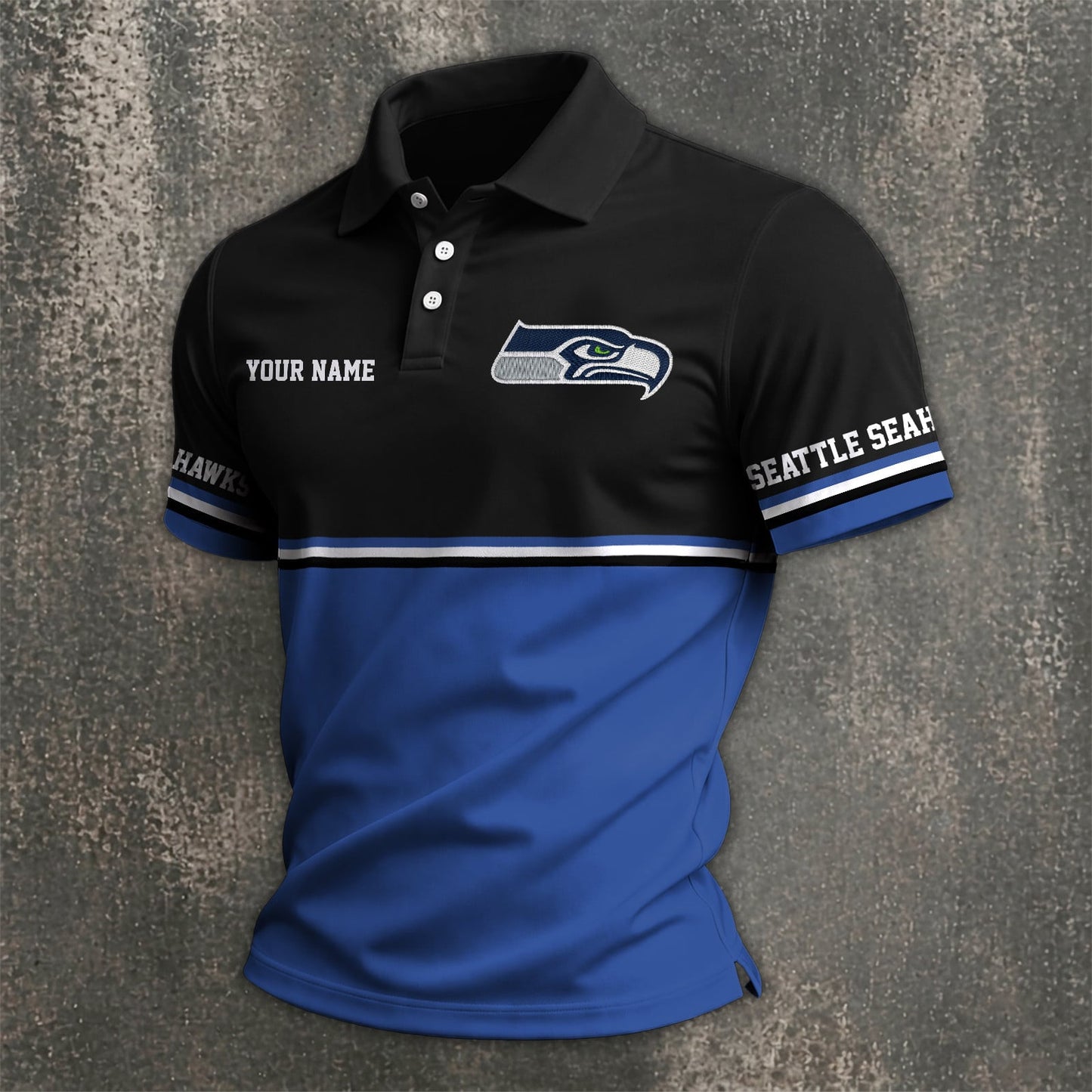 NFL x SEA Custom Name Premium Polo Shirt HLP 040526 HLPHUONG