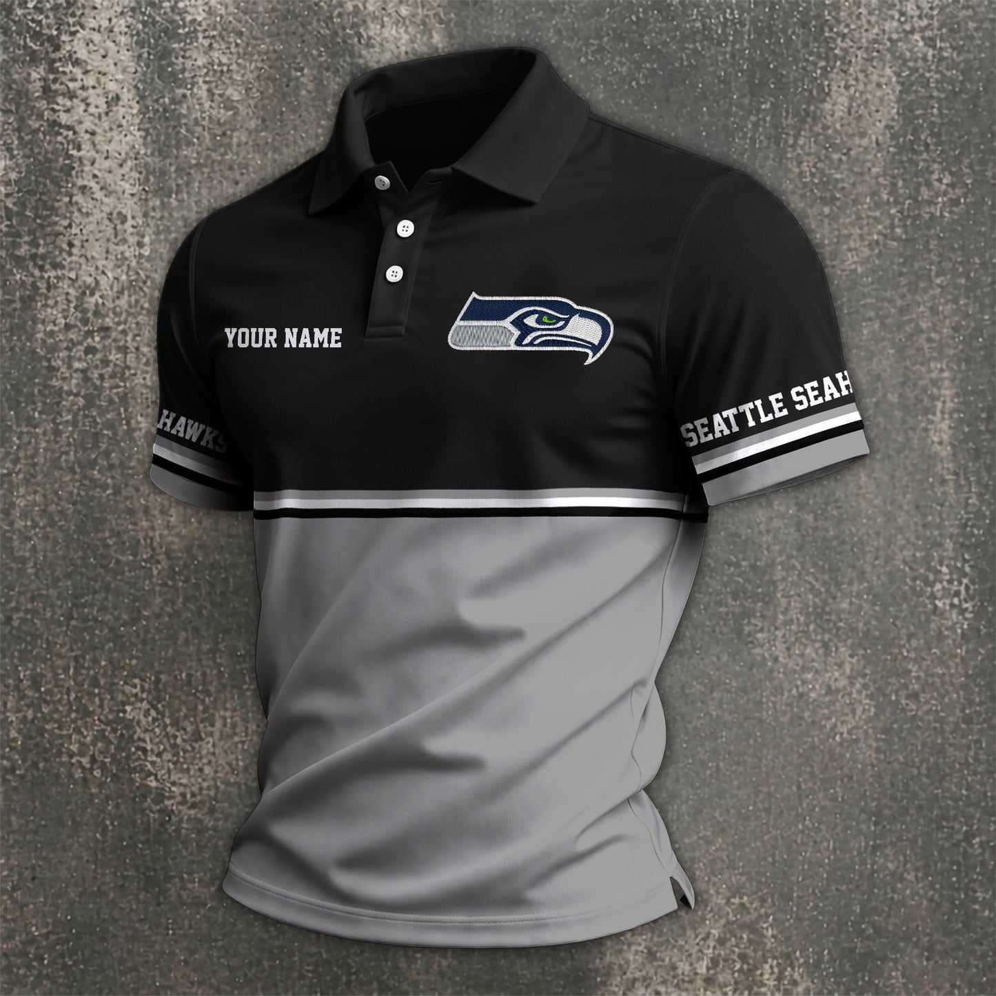 NFL x SEA Custom Name Premium Polo Shirt HLP 040526 HLPHUONG