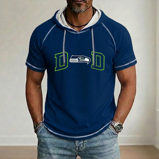 NFL x SEA Dad Hooded Short Sleeve Shirt HLP 280426 LBN