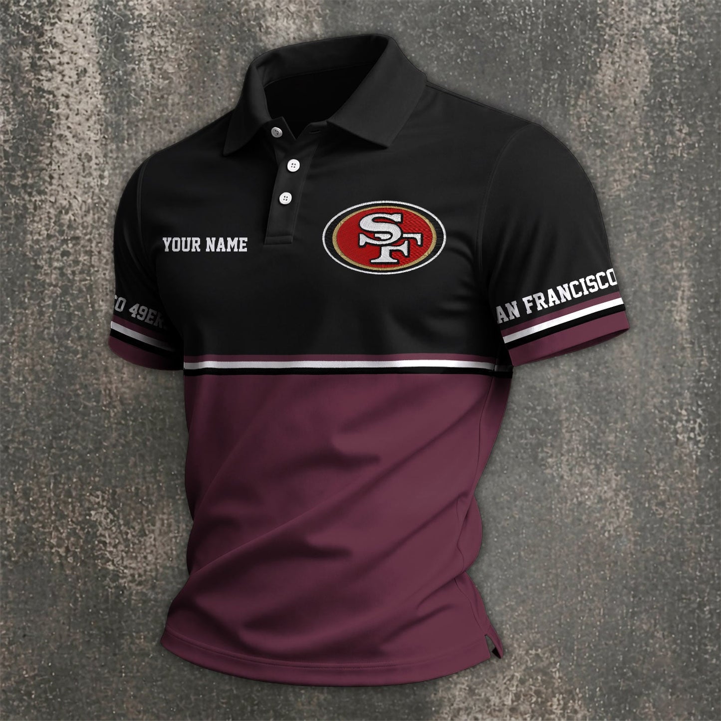 NFL x SF Custom Name Premium Polo Shirt HLP 040526 HLPHUONG