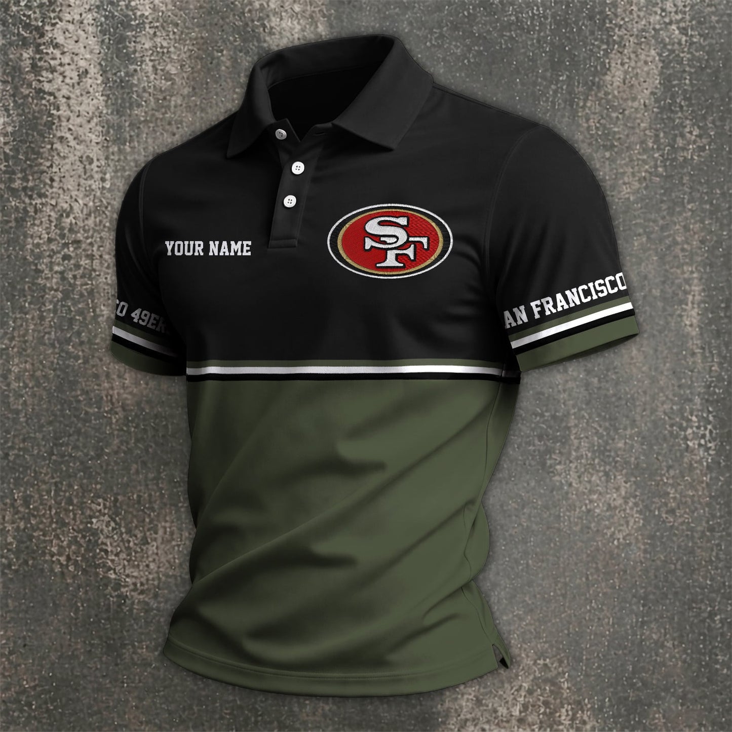 NFL x SF Custom Name Premium Polo Shirt HLP 040526 HLPHUONG