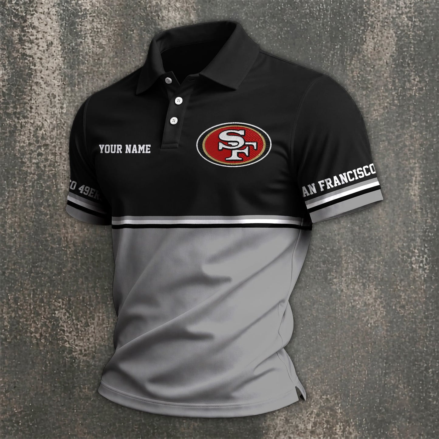 NFL x SF Custom Name Premium Polo Shirt HLP 040526 HLPHUONG