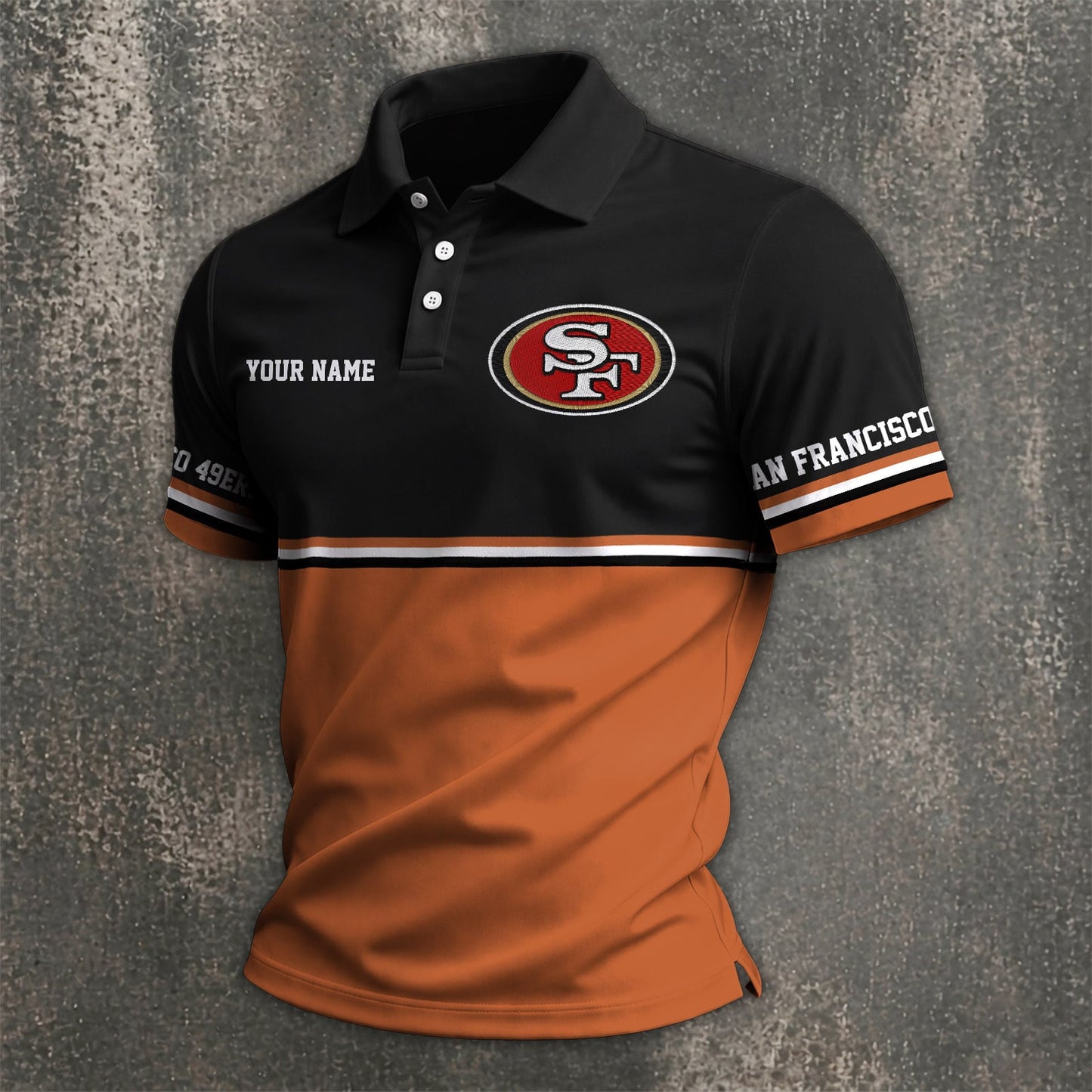 NFL x SF Custom Name Premium Polo Shirt HLP 040526 HLPHUONG