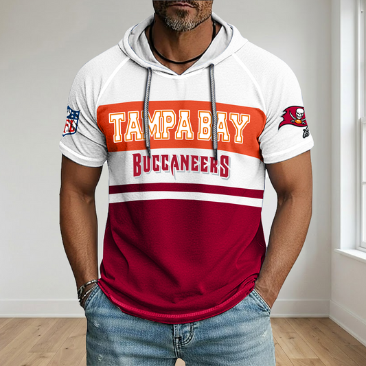 NFL x TB Football Hooded Short Sleeve Shirt HLP 280426 HLPHUONG