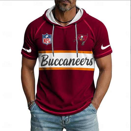 NFL x TB Sport Hooded Short Sleeve Shirt HLP 20426 HLPHUONG