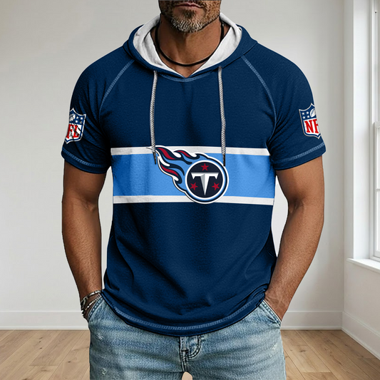 NFL x TEN Best Dad Hooded Short Sleeve Shirt HLP 230426 HLPHUONG