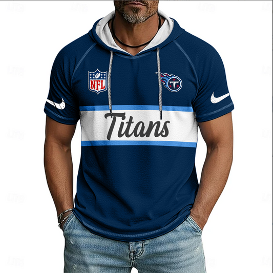 NFL x TEN Sport Hooded Short Sleeve Shirt HLP 20426 HLPHUONG