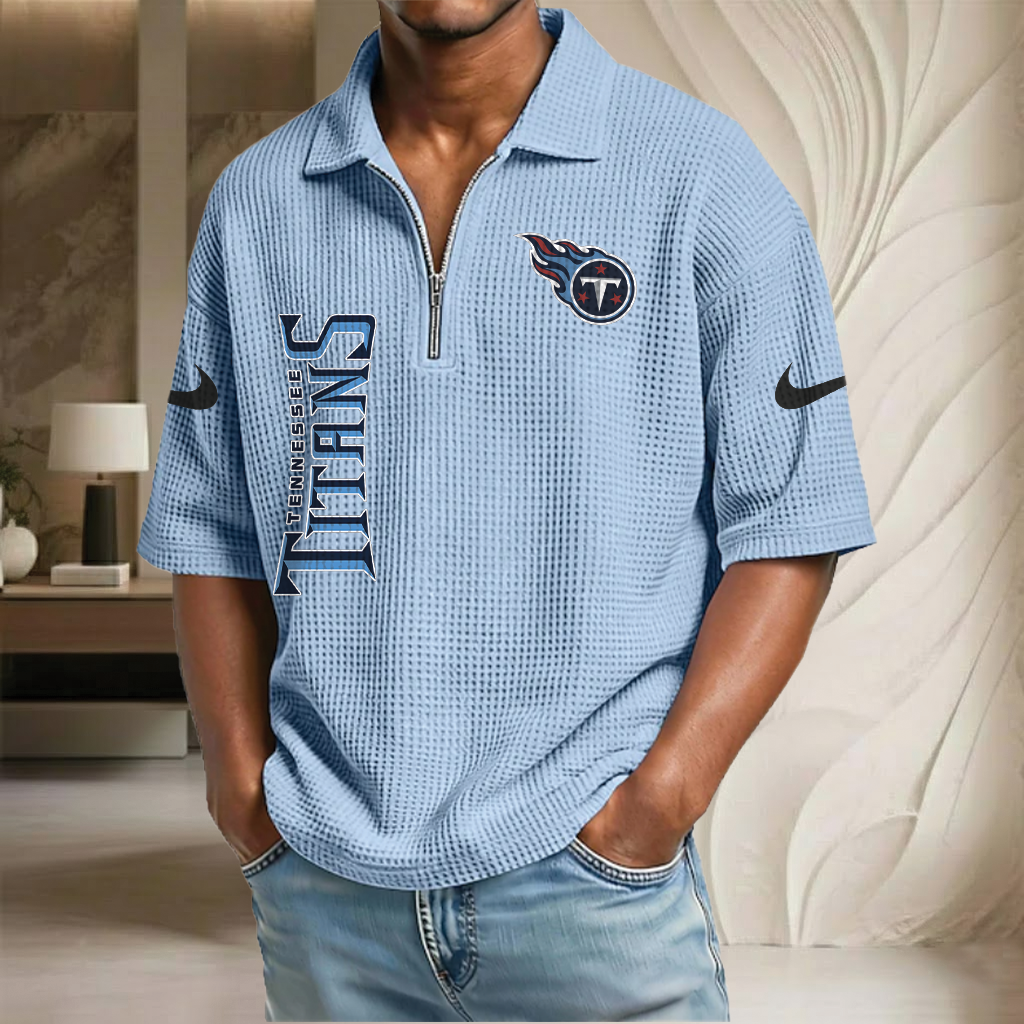 NFL x TEN Waffle Half-Zip Polo Shirt HLP 070326 HLPHUONG