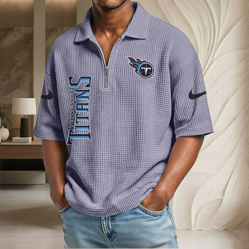 NFL x TEN Waffle Half-Zip Polo Shirt HLP 070326 HLPHUONG