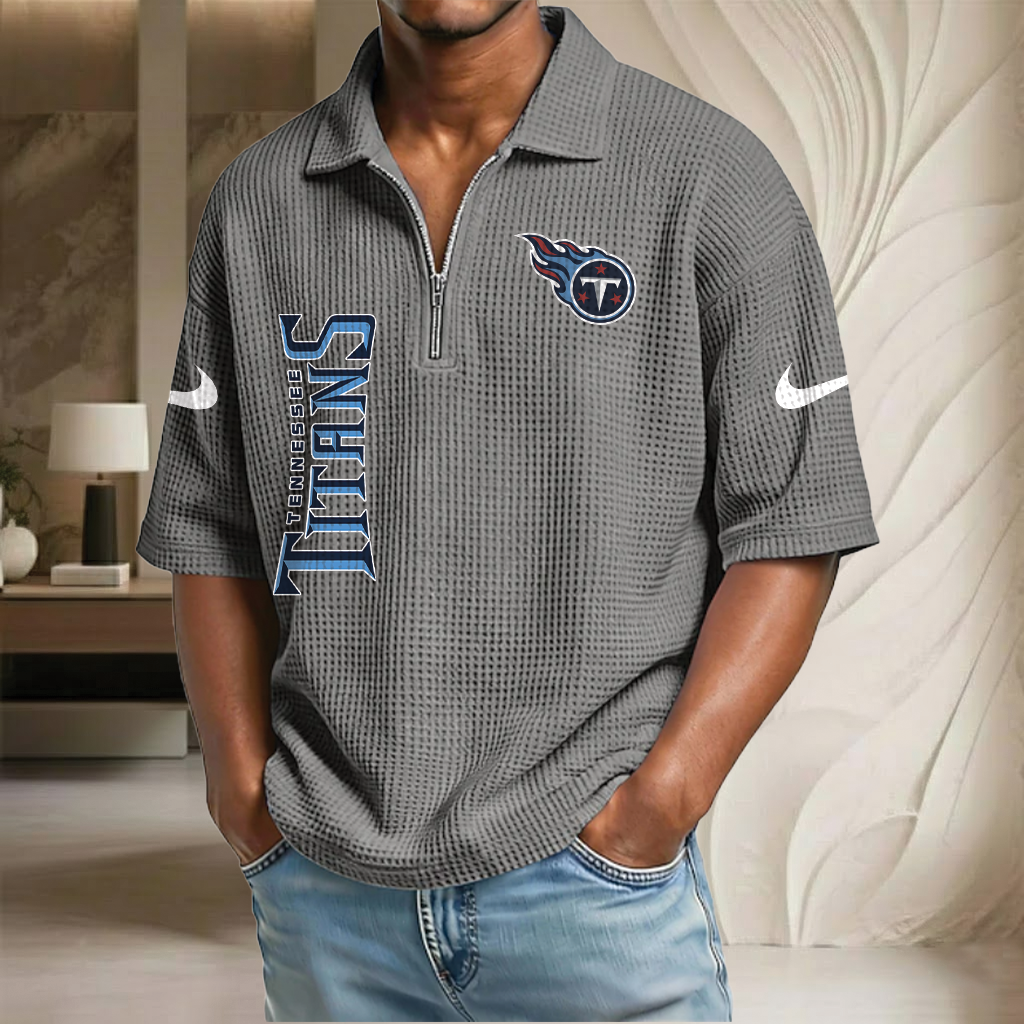 NFL x TEN Waffle Half-Zip Polo Shirt HLP 070326 HLPHUONG