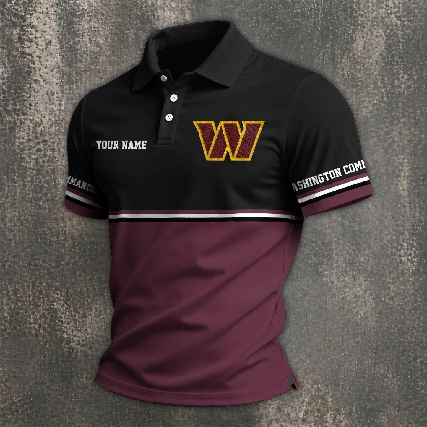 NFL x WAS Custom Name Premium Polo Shirt HLP 040526 HLPHUONG
