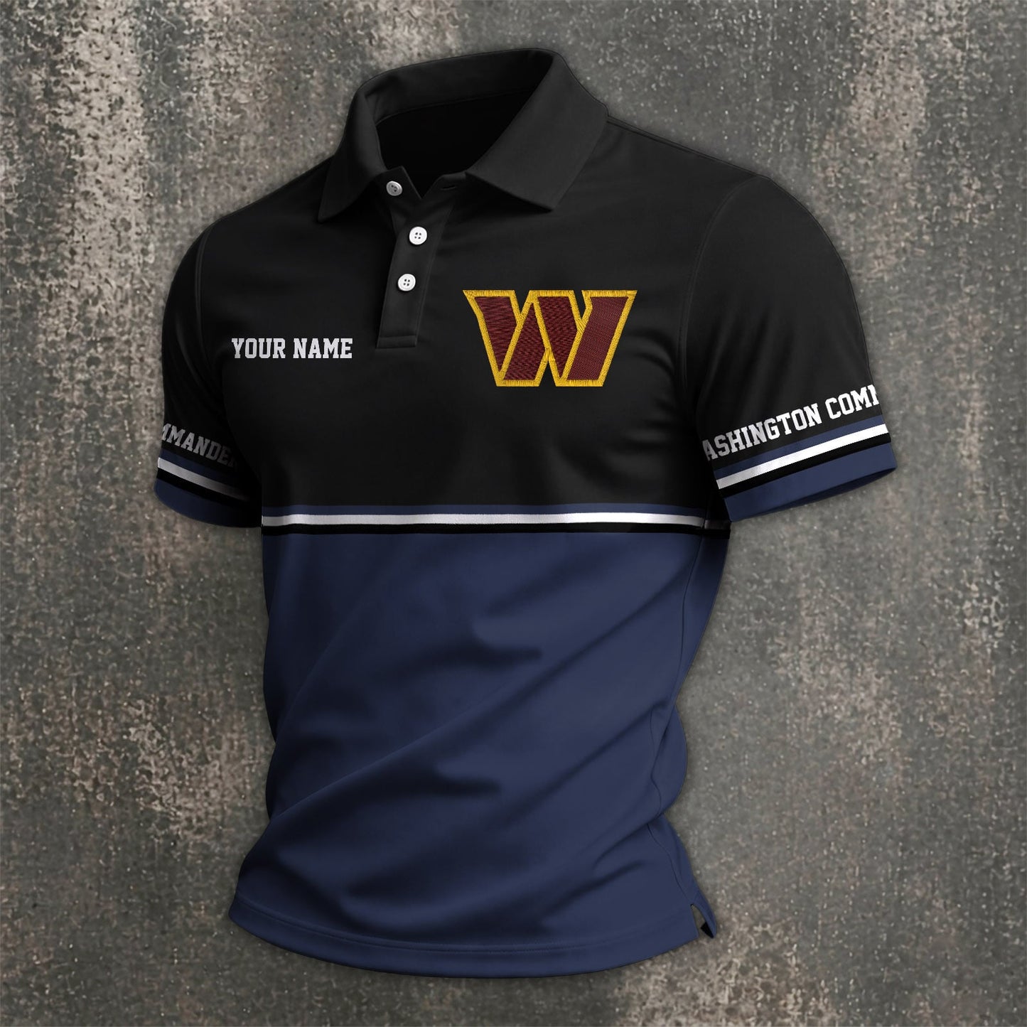 NFL x WAS Custom Name Premium Polo Shirt HLP 040526 HLPHUONG