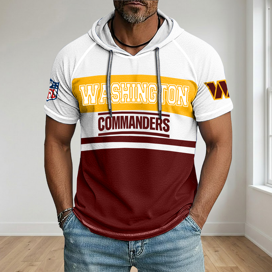 NFL x WAS Football Hooded Short Sleeve Shirt HLP 280426 HLPHUONG