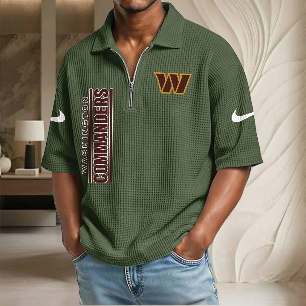 NFL x WAS Waffle Half-Zip Polo Shirt HLP 070326 HLPHUONG