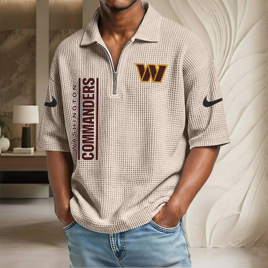 NFL x WAS Waffle Half-Zip Polo Shirt HLP 070326 HLPHUONG