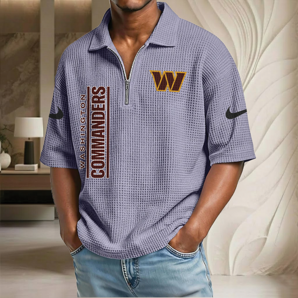 NFL x WAS Waffle Half-Zip Polo Shirt HLP 070326 HLPHUONG