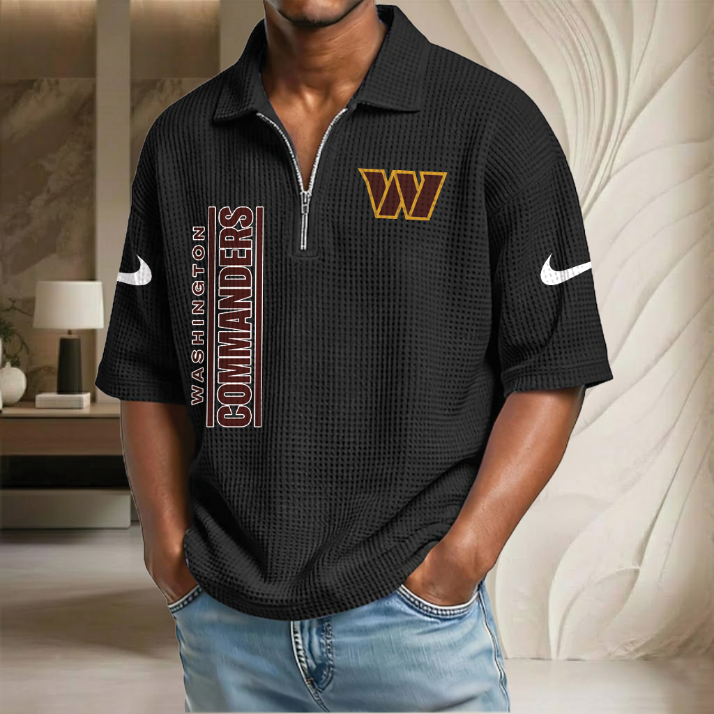 NFL x WAS Waffle Half-Zip Polo Shirt HLP 070326 HLPHUONG
