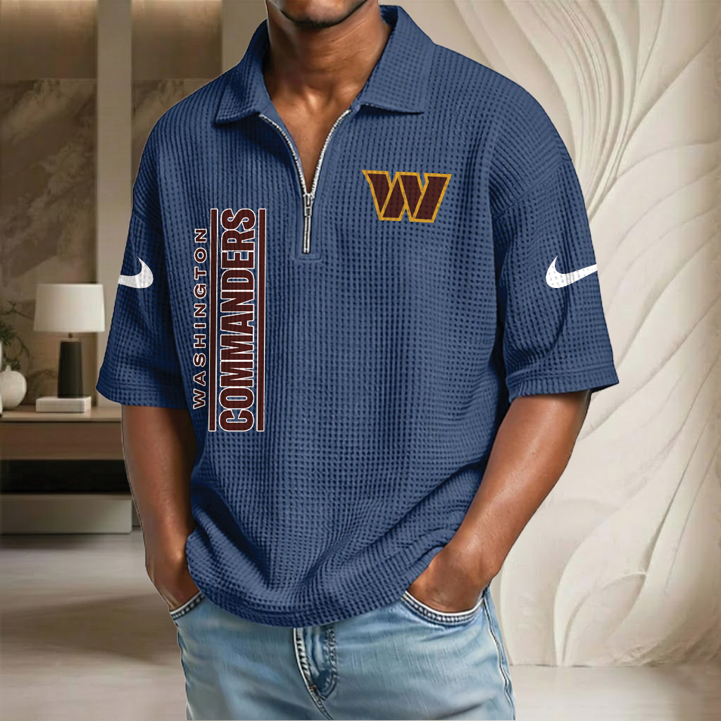 NFL x WAS Waffle Half-Zip Polo Shirt HLP 070326 HLPHUONG