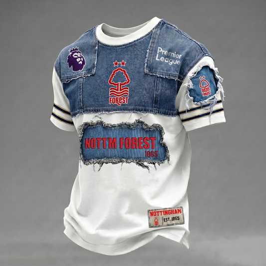 NFO x EPL Patchwork Denim T-Shirt DATND TANTD 090626