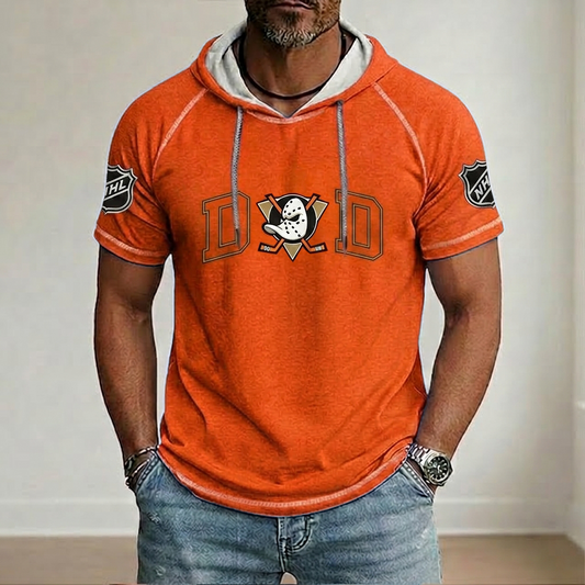 NHL x ANA Dad Hooded Short Sleeve Shirt HLP 280426 LBN