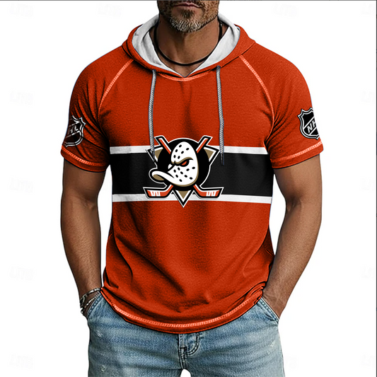 NHL x ANA Hockey Hooded Short Sleeve Shirt HLP 220426 HLPHUONG