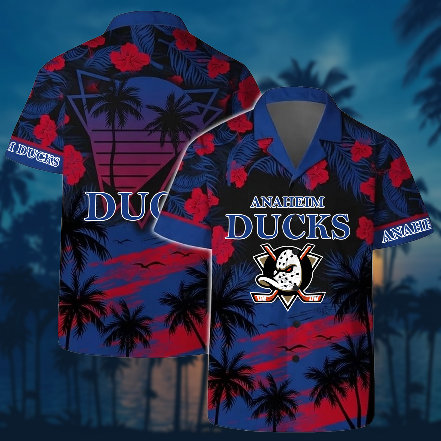NHL x ANA Sunset Hawaiian Shirt HLP 40426 HLPHUONG