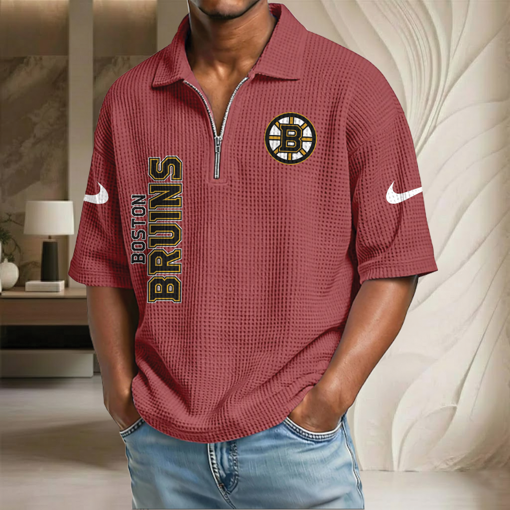 NHL x BB Waffle Half-Zip Polo Shirt HLP 070326 HLPHUONG