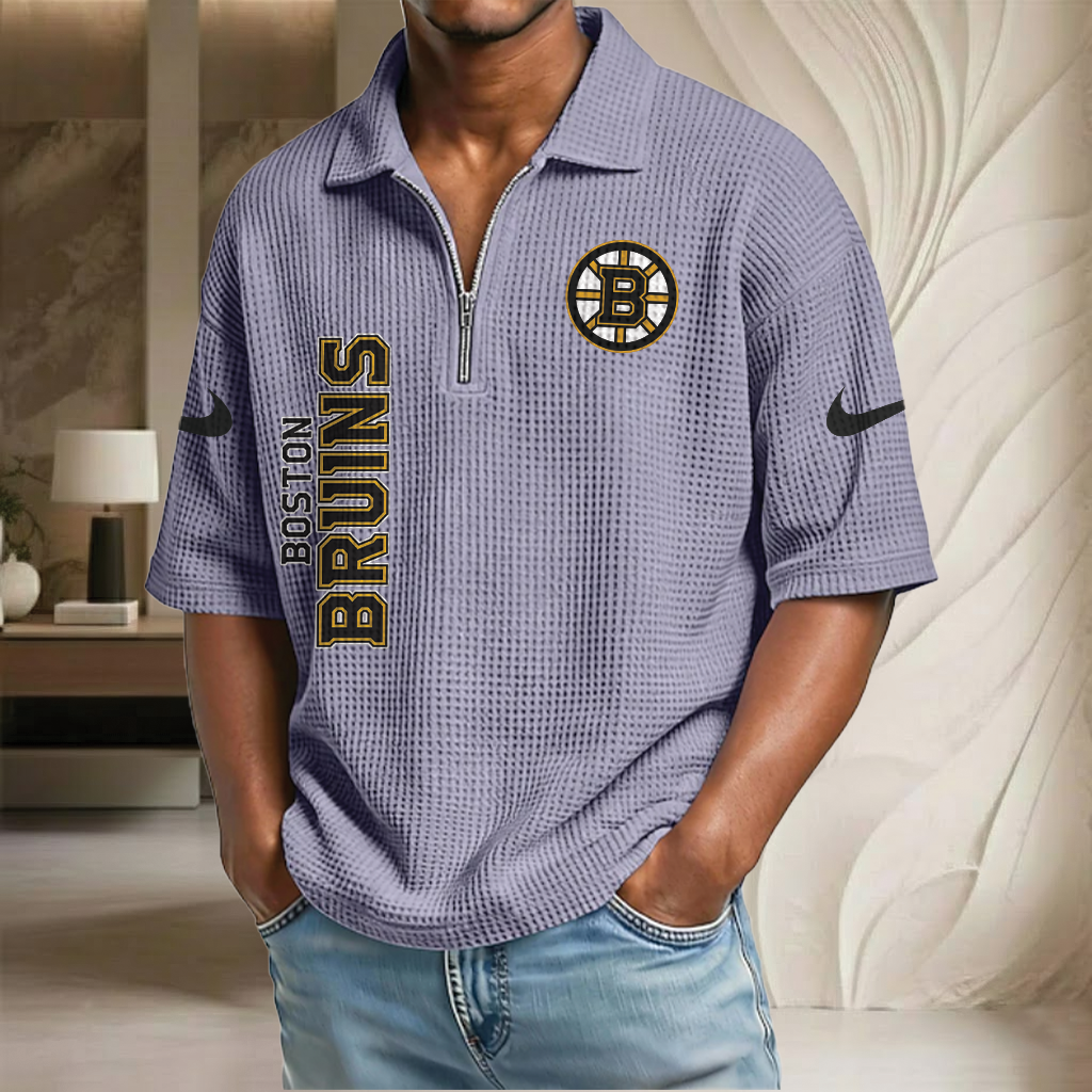 NHL x BB Waffle Half-Zip Polo Shirt HLP 070326 HLPHUONG