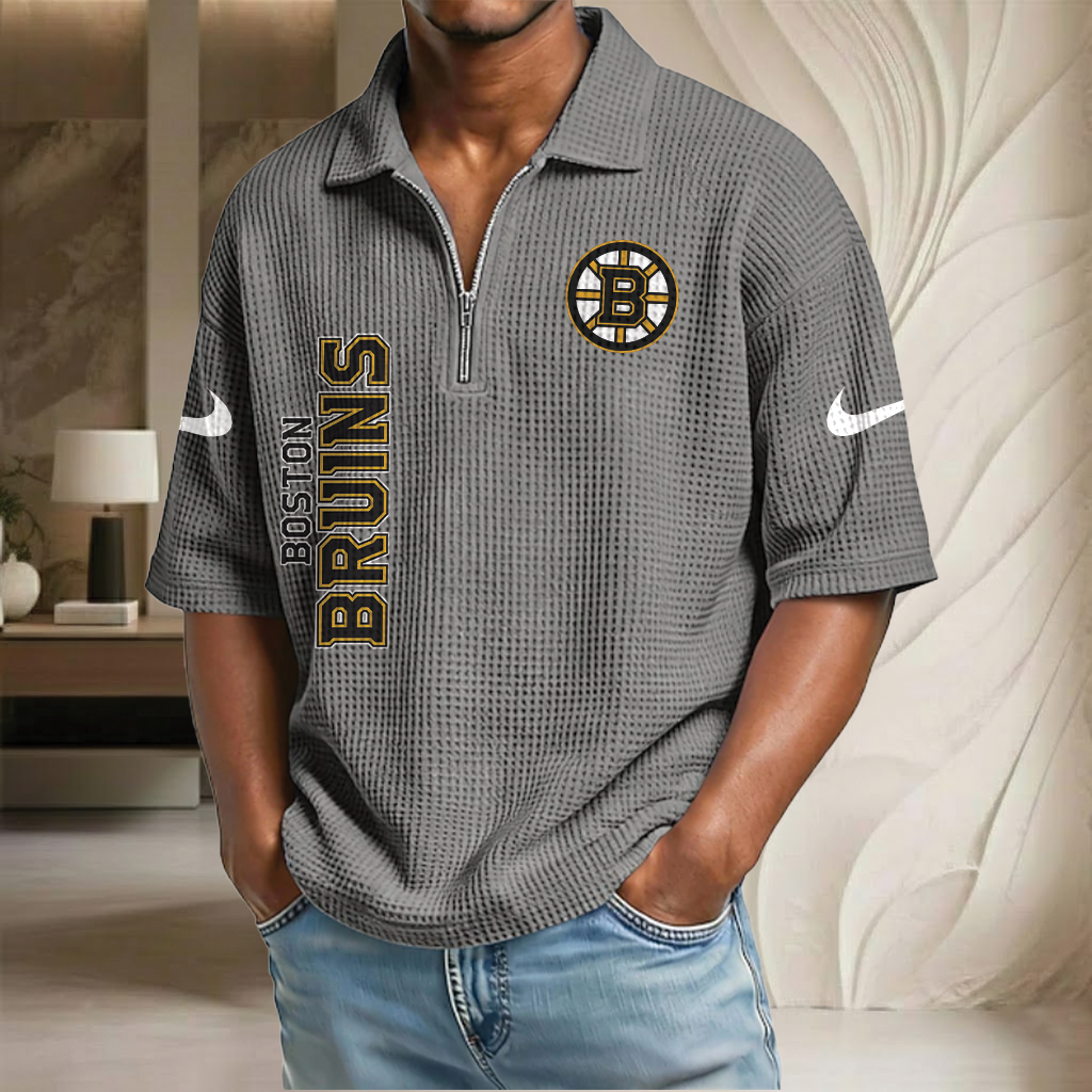 NHL x BB Waffle Half-Zip Polo Shirt HLP 070326 HLPHUONG