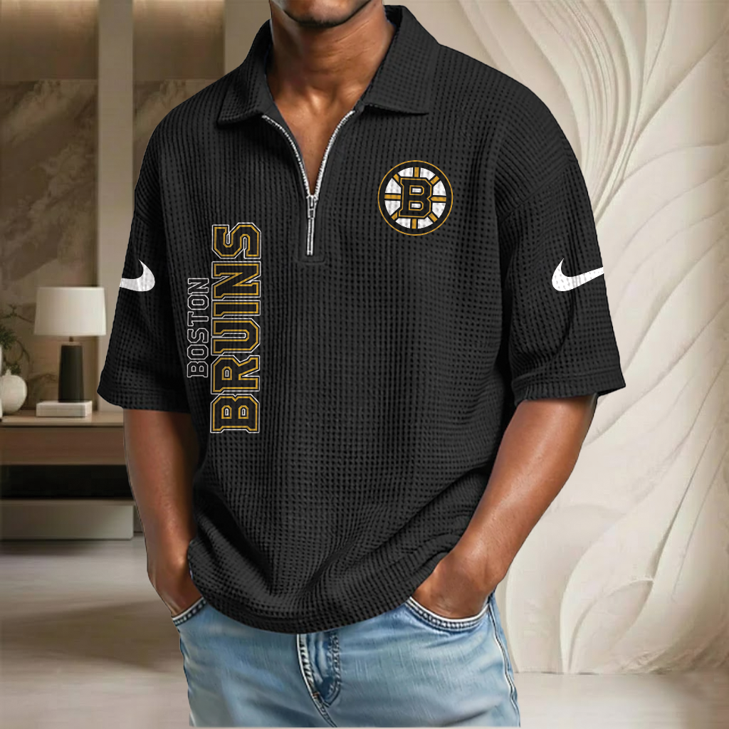 NHL x BB Waffle Half-Zip Polo Shirt HLP 070326 HLPHUONG